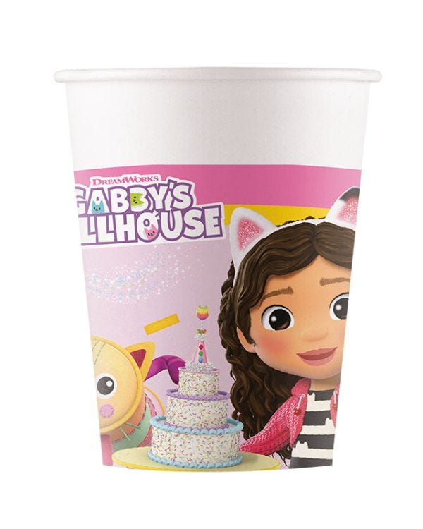 Gabby&#039;s Dollhouse Paper Party Cups - 200ml (8pk)