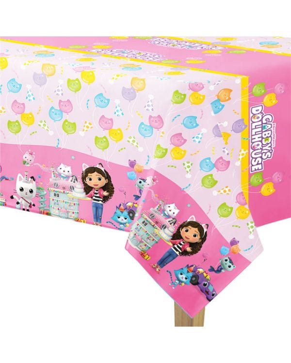 Gabby&#039;s Dollhouse Plastic Table Cover - 1.2m x 1.8m