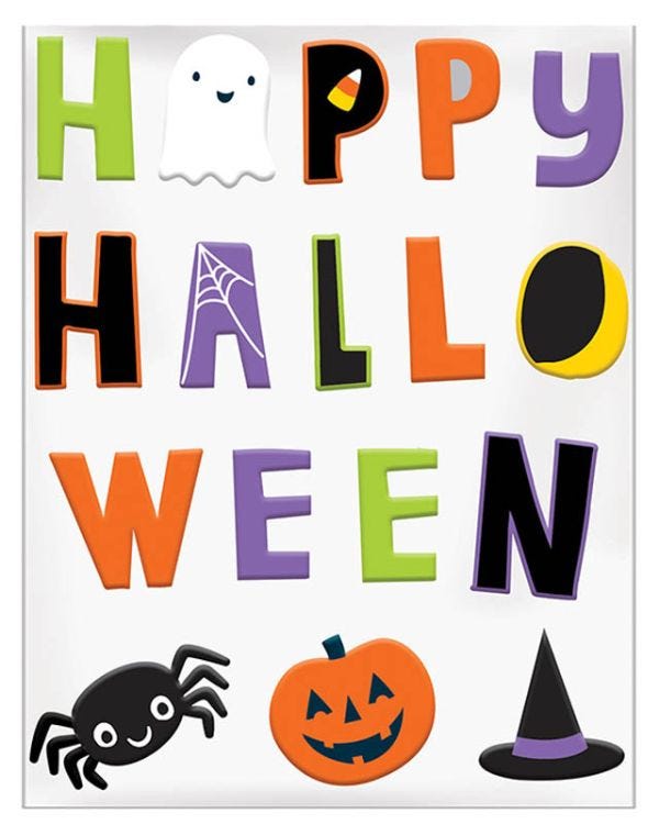 Hallo-Ween Friends Window Gel Clings