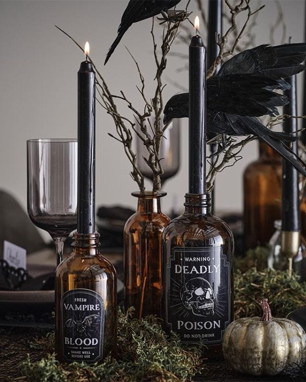 Potion Label Jars Candle Holders (2pk)