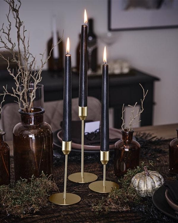Gold Candle Stick Holders (3pk)
