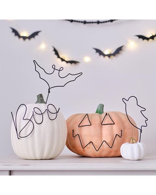 Wire Pumpkin Decorations (4pk)