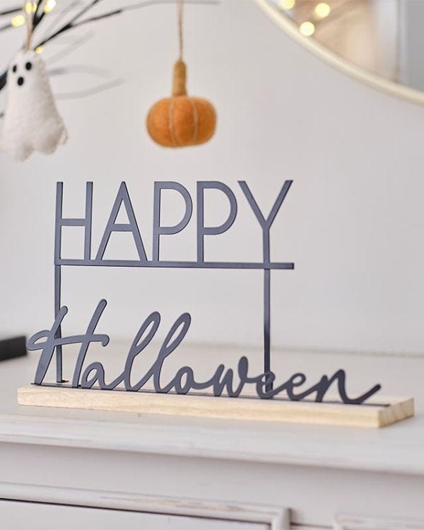 Happy Halloween Metal Decoration