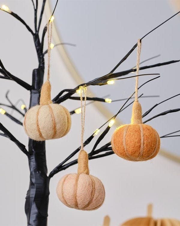 Pumpkin Tree Decorations (3pk)