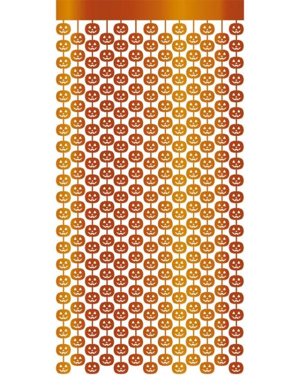 Metallic Pumpkin Door Curtain