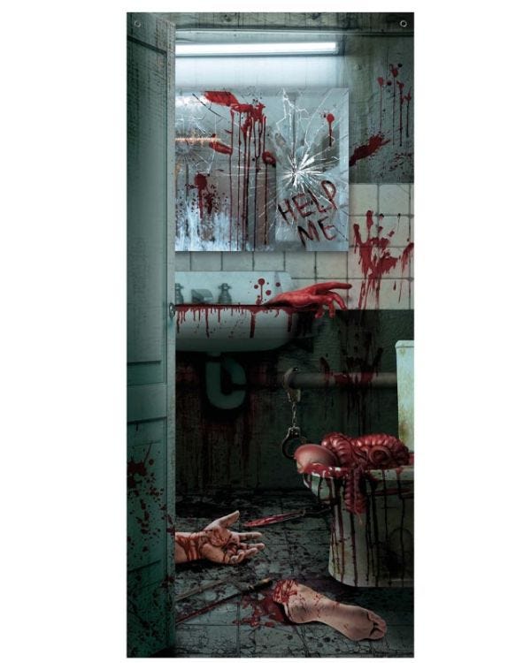 Bloody Bathroom Door Scene