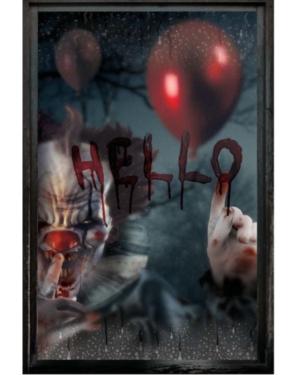 Scary Clown Window Decoration