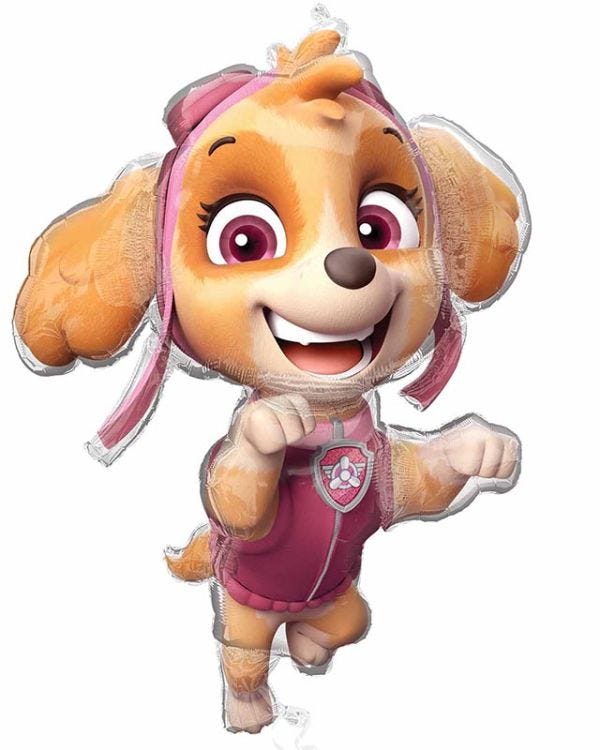 Paw Patrol Skye Supershape Balloon - 33&quot; x 21&quot; Foil