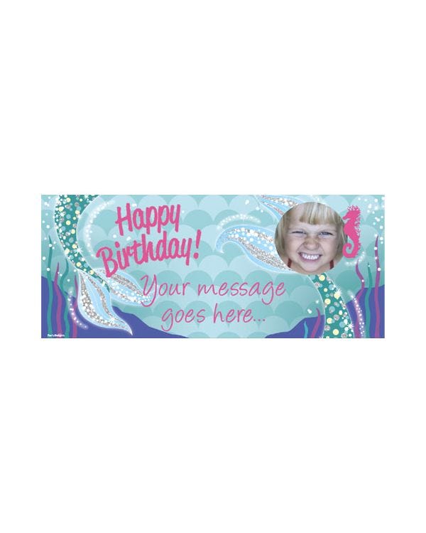 Magical Mermaid Personalised Banner