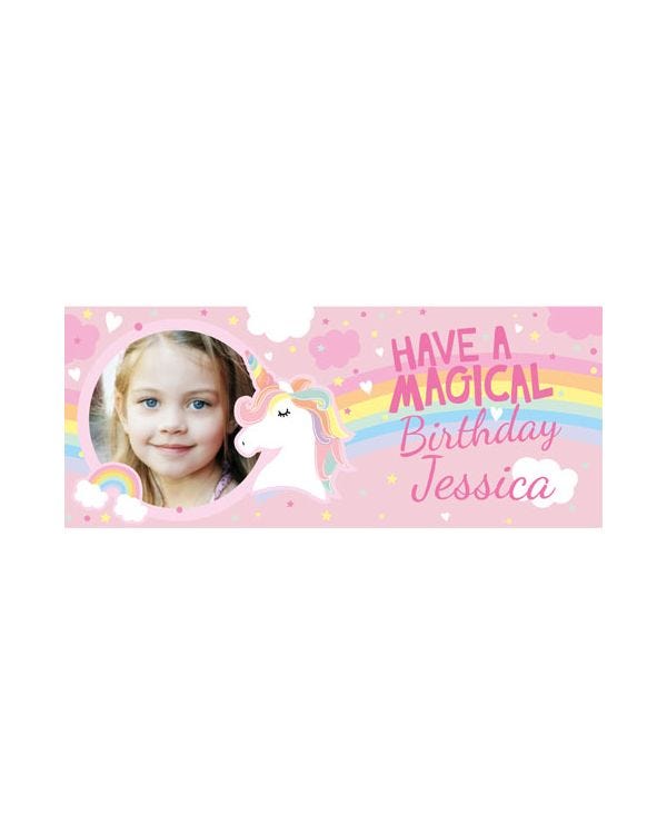 Magical Rainbow Unicorn Personalised Banner