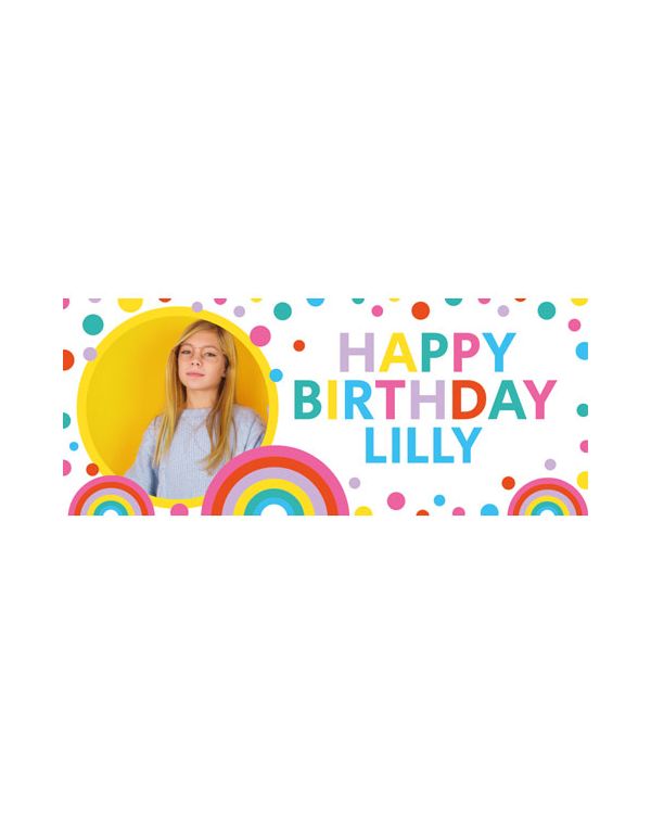 Rainbow Party Personalised Banner