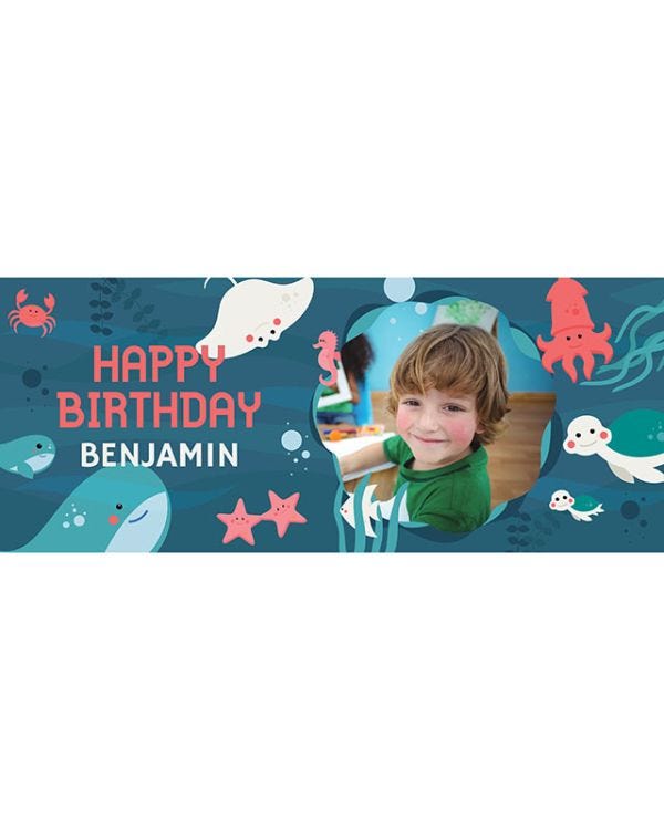 Under The Sea Birthday Personalised Banner 