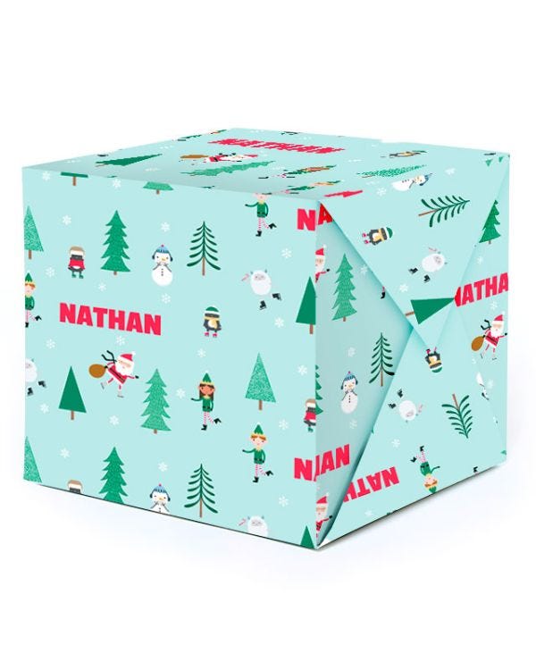 Festive Friends Personalised Wrapping Paper - 62 x 100cm Sheet