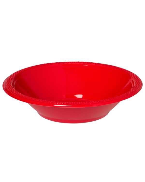 Red Plastic Bowls - 355ml (20pk)