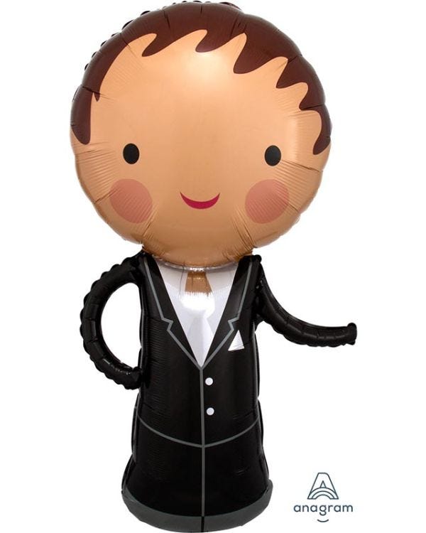 Handsome Groom Supershape Balloon - 19&quot; x 40&quot; Foil