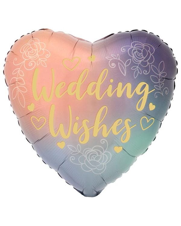 Wedding Wishes Twilight Lace Heart Balloon - 18&quot; Foil