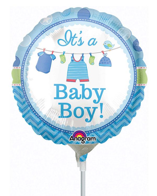 With Love Baby Boy Mini Balloon - 9&quot; Foil