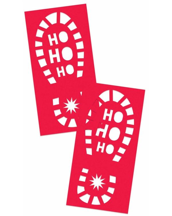 Santa Footprints Stencils (2pcs)