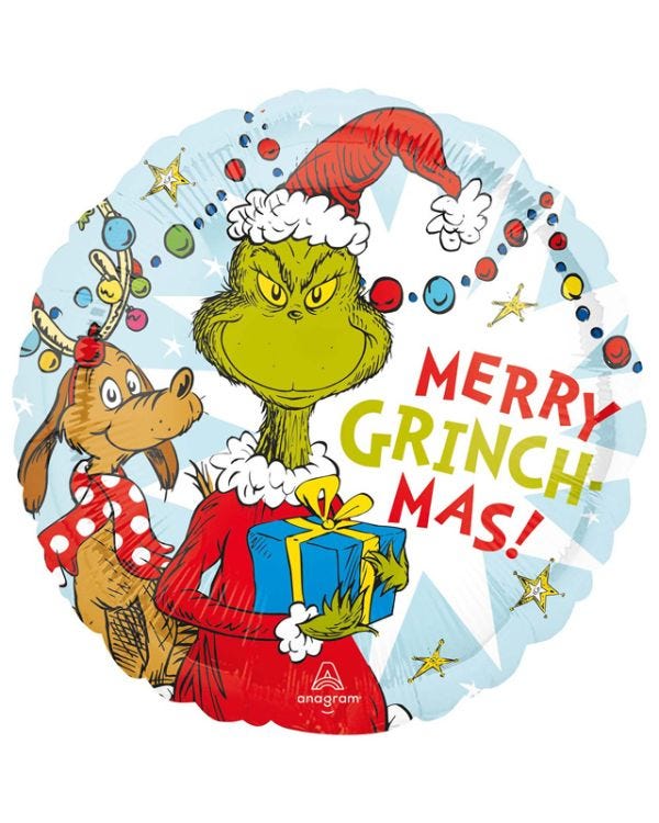 Merry Grinchmas Balloon - 18&quot; Foil