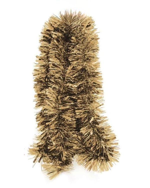 Gold Chunky Christmas Tinsel - 2m