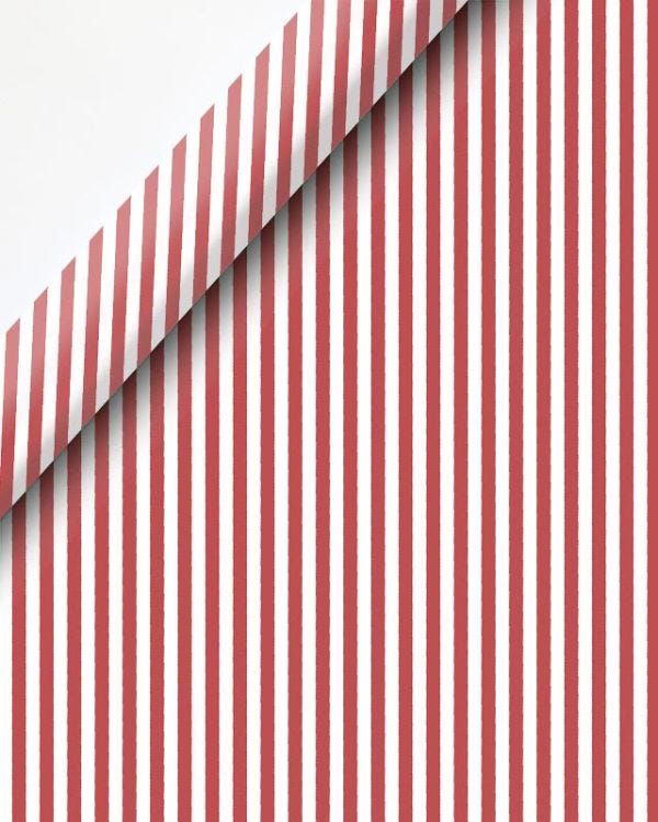 Red &amp; White Stripes Christmas Gift Wrap - 8m
