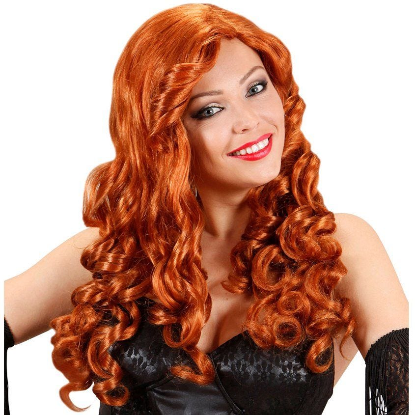 Red Curly Volume Wig | Party Delights