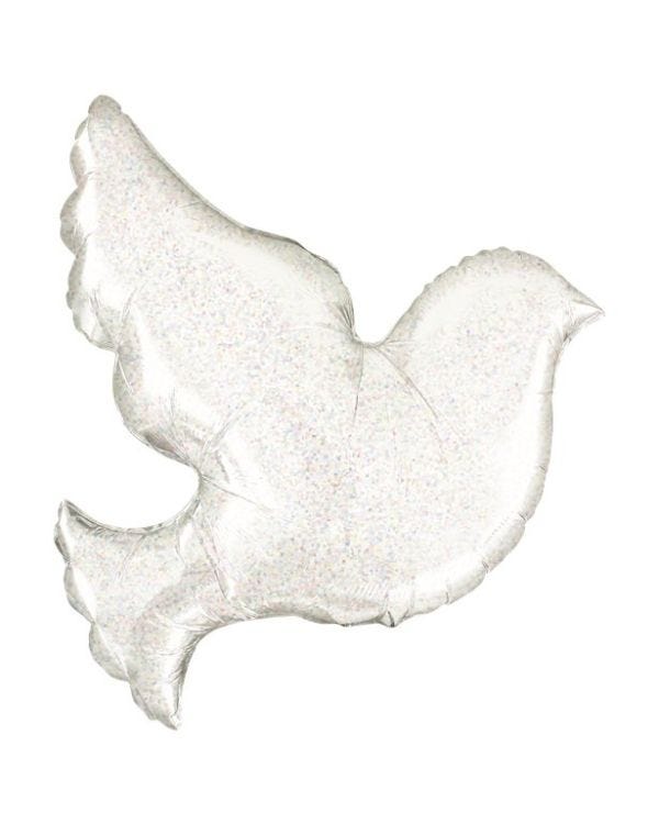 Large Holographic Dove Supersize Foil Balloon - 34