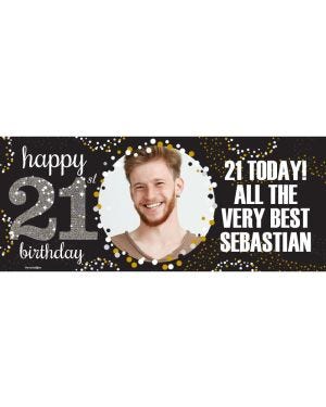 21st Sparkling Celebration Personalised Banner