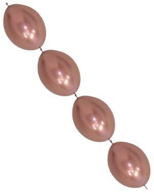 Link-O-Loon Latex Balloons 12&quot; Reflex RoseGld  (50pk)