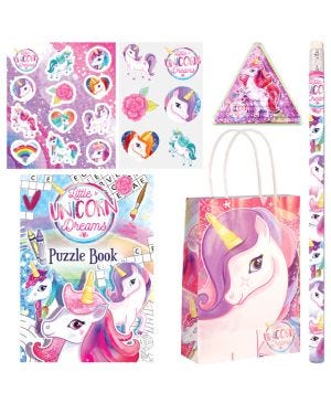 Unicorn Pre-Filled Party Bags Sweet Free for 10