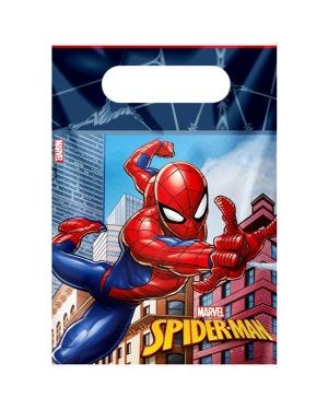 Spiderman Crime Fighter Plastic Loot Bags (6pk)