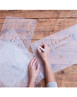 A Touch Of Pampas Letter &amp; Number Stencils (6pk)