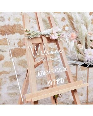A Touch Of Pampas Personalisable Acrylic Sign - 59cm