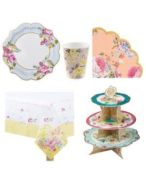 Vintage Tea - Deluxe Party Pack For 12