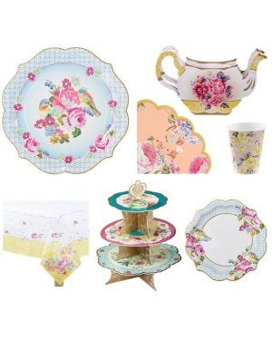 Vintage Tea - Super Deluxe Party Pack For 12