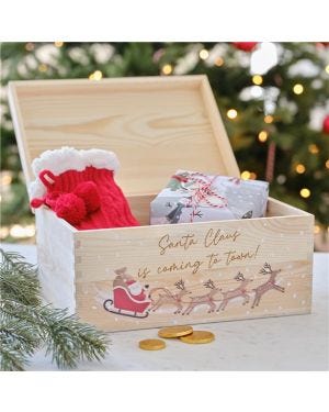 Christmas Eve Box - Customisable Wooden Flat Packed Christmas Eve Box
