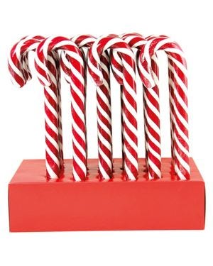 Giant Red &amp; White Candy Canes - 100g