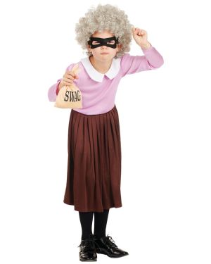 Burglar Granny - Child Costume