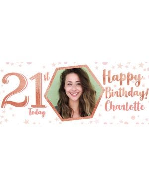 21st Birthday Glitz &amp; Glamour Personalised Banner