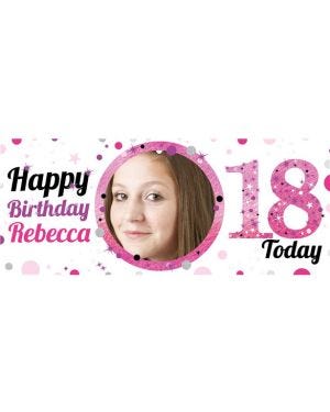 18th Birthday Pink Celebration Banner