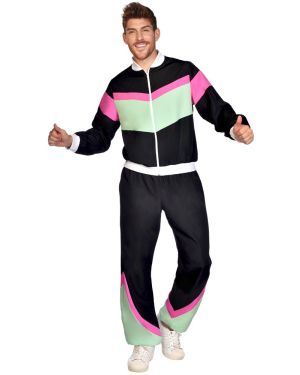 Black 80s Shell Suit - Adult Costume