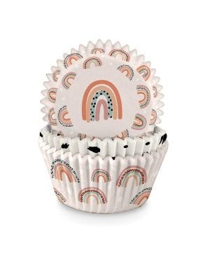 Boho Rainbow Cupcake Cases - 5cm (75pk)