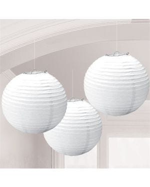 White Paper Lantern Decorations - 24cm