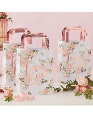 Floral Hen Party Paper Bags - 20cm (5pk)