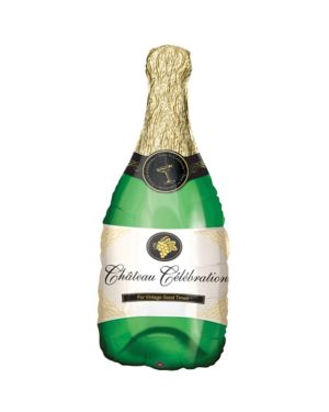 Champagne Bottle SuperShape Balloon - 38&quot; Foil