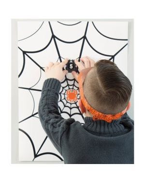 Pin the Spider on the Web Party Game