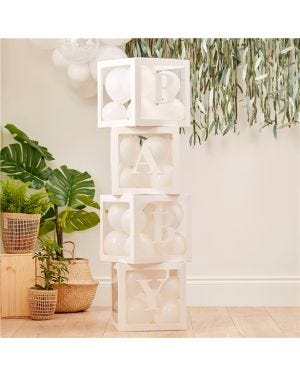 Pop Up Baby Block Balloon Decoration Kit (4pk)