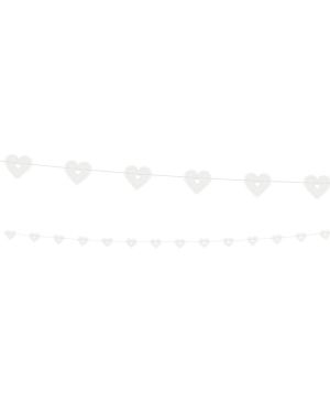 White Hearts Garland - 1.8m