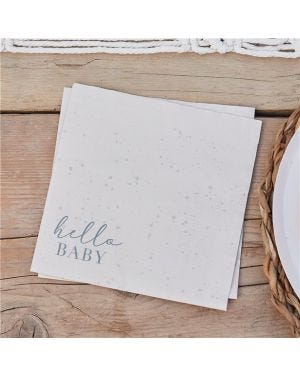 Hello Baby Eco Paper Napkins - 33cm (16pk)