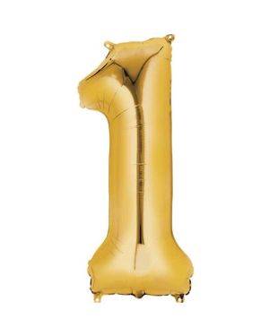 Gold Number 1 Balloon - 16&quot; Foil